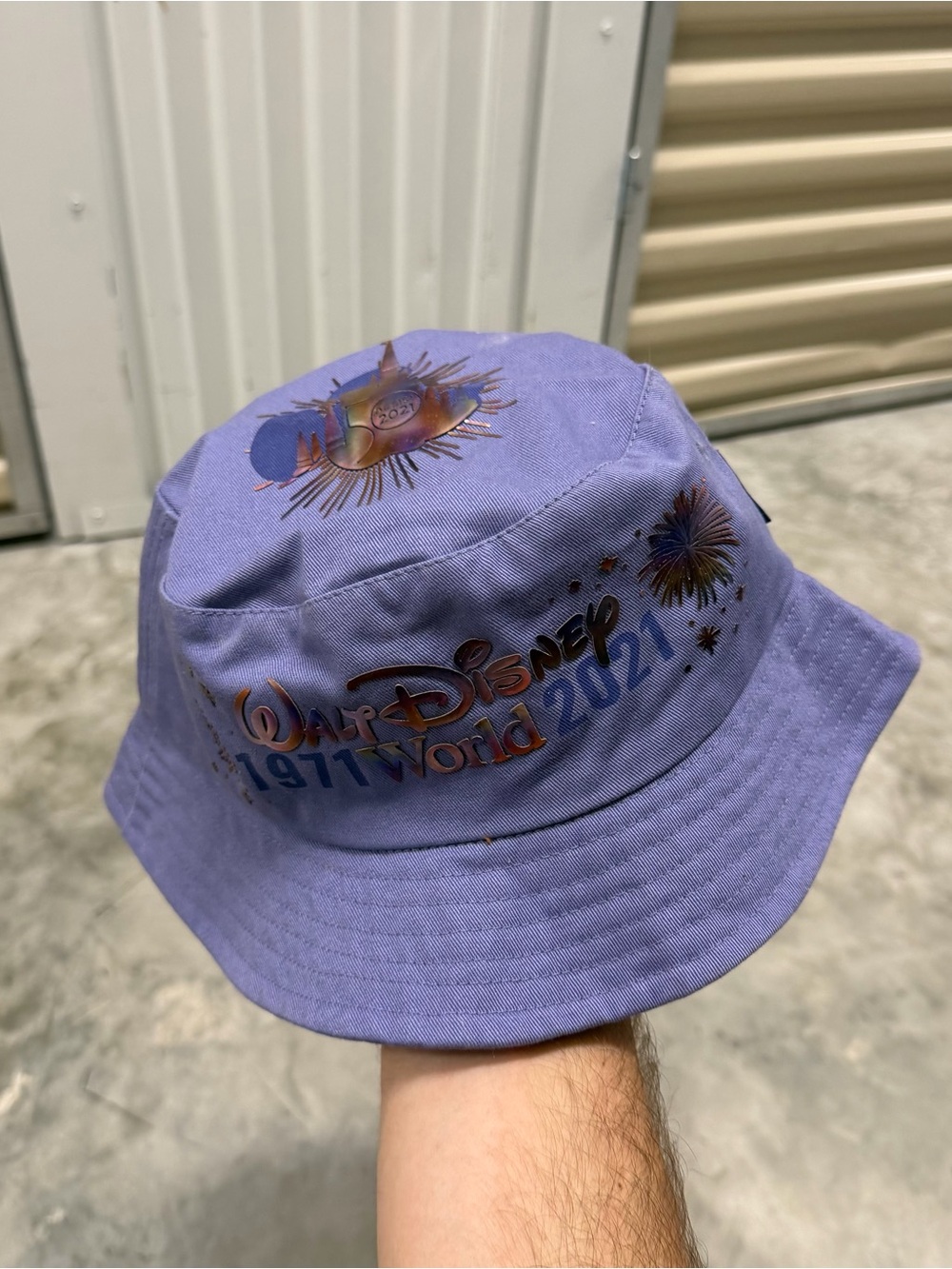 Walt Disney World Parks 50th Anniversary Purple Bucket Hat Adult